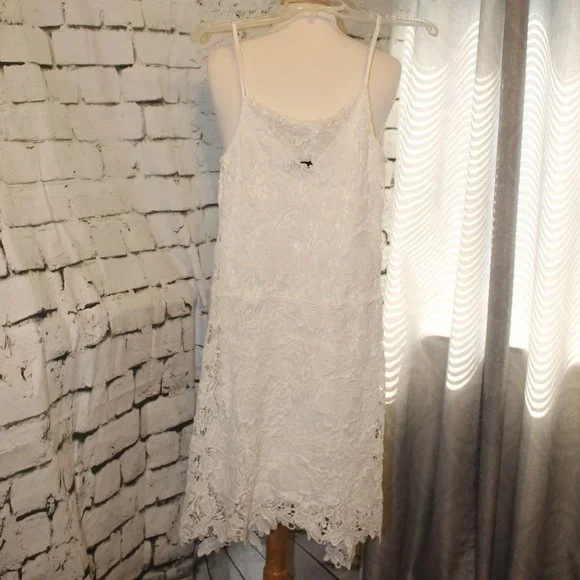 dress maxi design Lace Hollow Out Ruched Maxi Dress, L / White